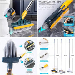 Bathroom Cleaning Brush with Wiper 2 in 1 Tiles Cleaning Brush Floor