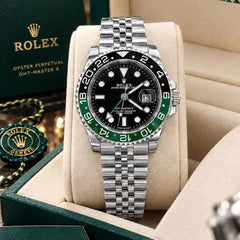 Rolex GMT Style Stainless Steel Watch with Working Date and Butterfly Lock - With Box