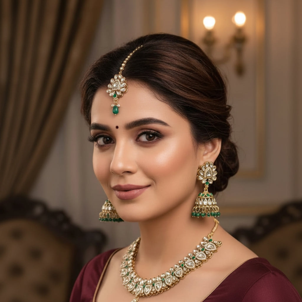 Dabbi Kundan Antique Complete Jewelry Set