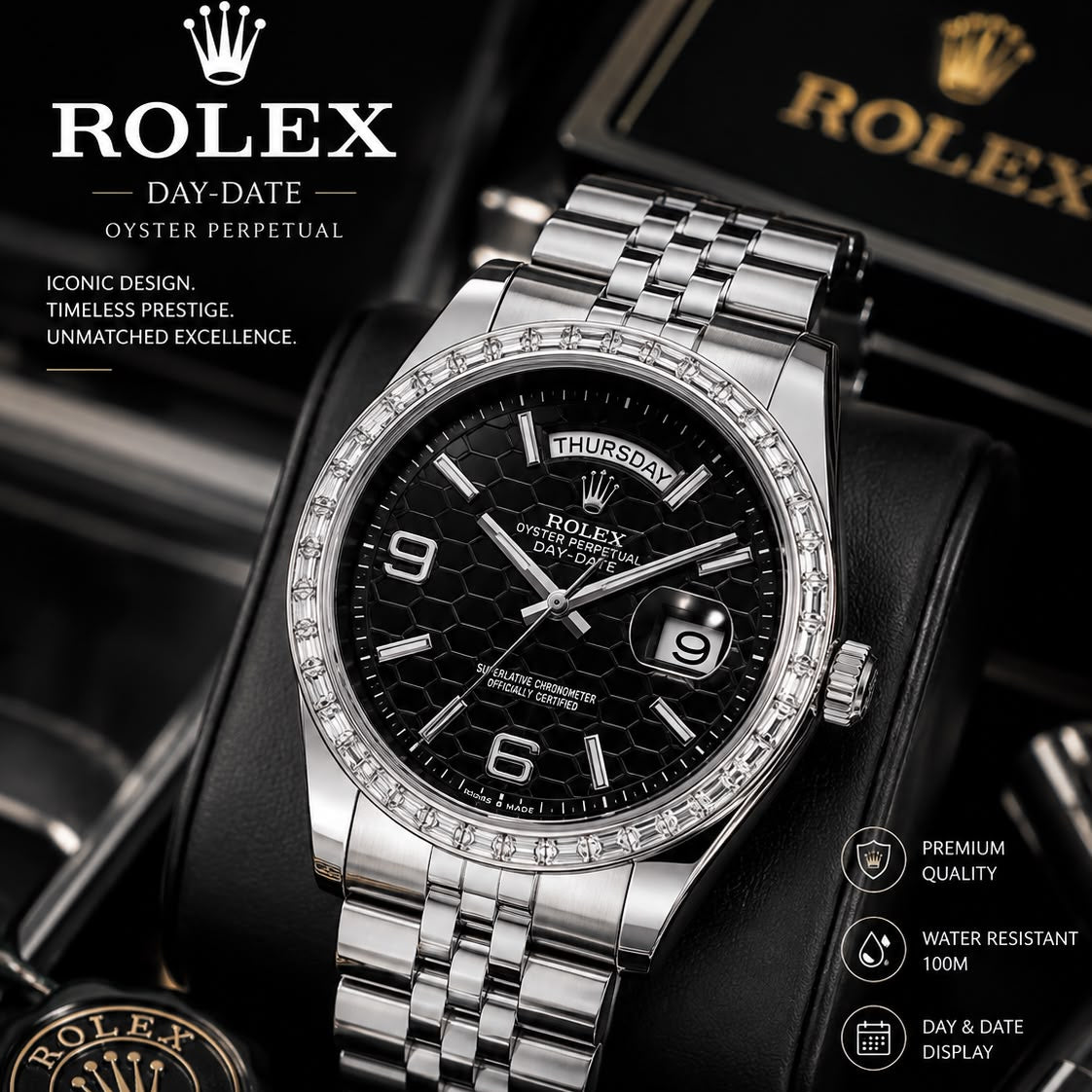 Rolex Land-Dweller Style Watch - With Box