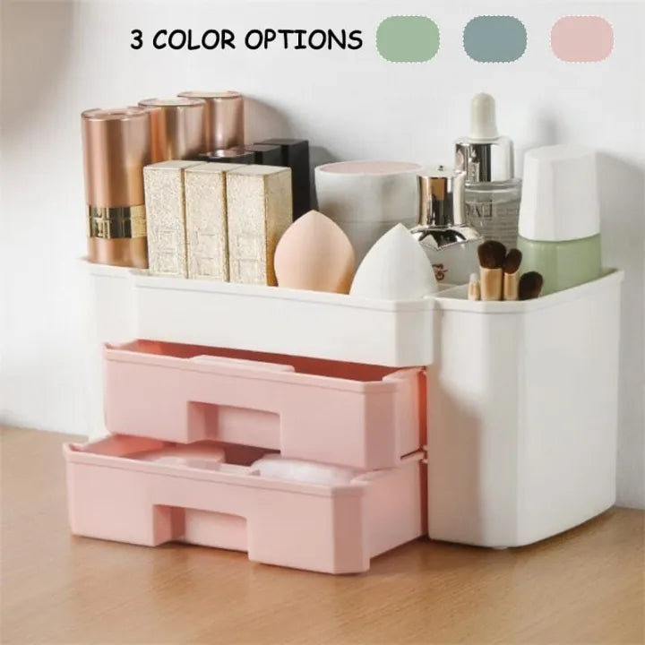 Makeup Organizer Case Acrylic Double Door