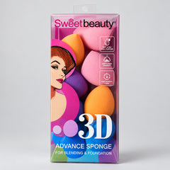 Sweet Beauty 3D Advance Soft Mini Blending Sponge - 8 Pcs