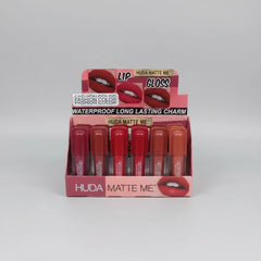 Huda Matte Me Fashion Color Waterproof Long Lasting Charm Lip Gloss