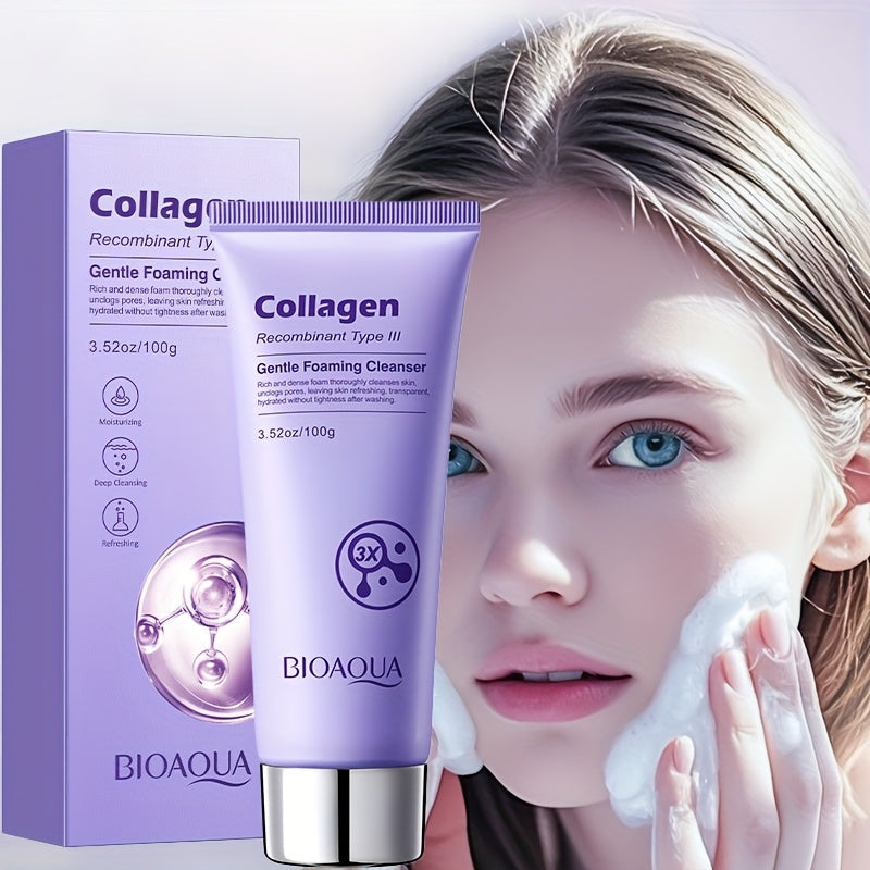 BioAqua Recombinant Type III Collagen Gentle Foaming Cleanser - 100g