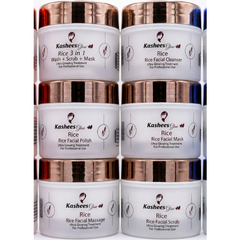 Kashee's Rice Facial Kit – 6-Step Brightening & Nourishing Skincare Set