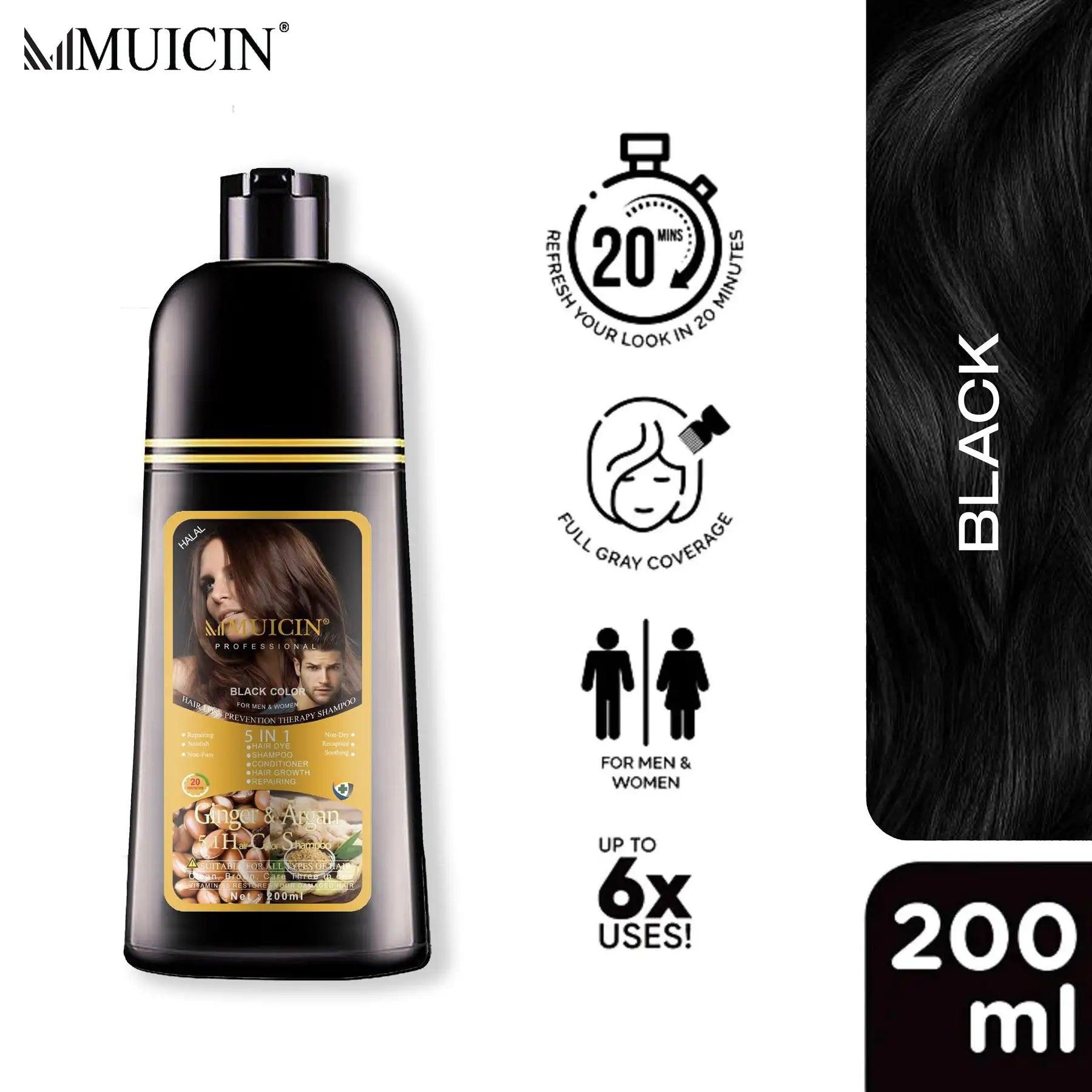 5 in 1 Muicins Ultimate Hair Color Shampoo 200ml