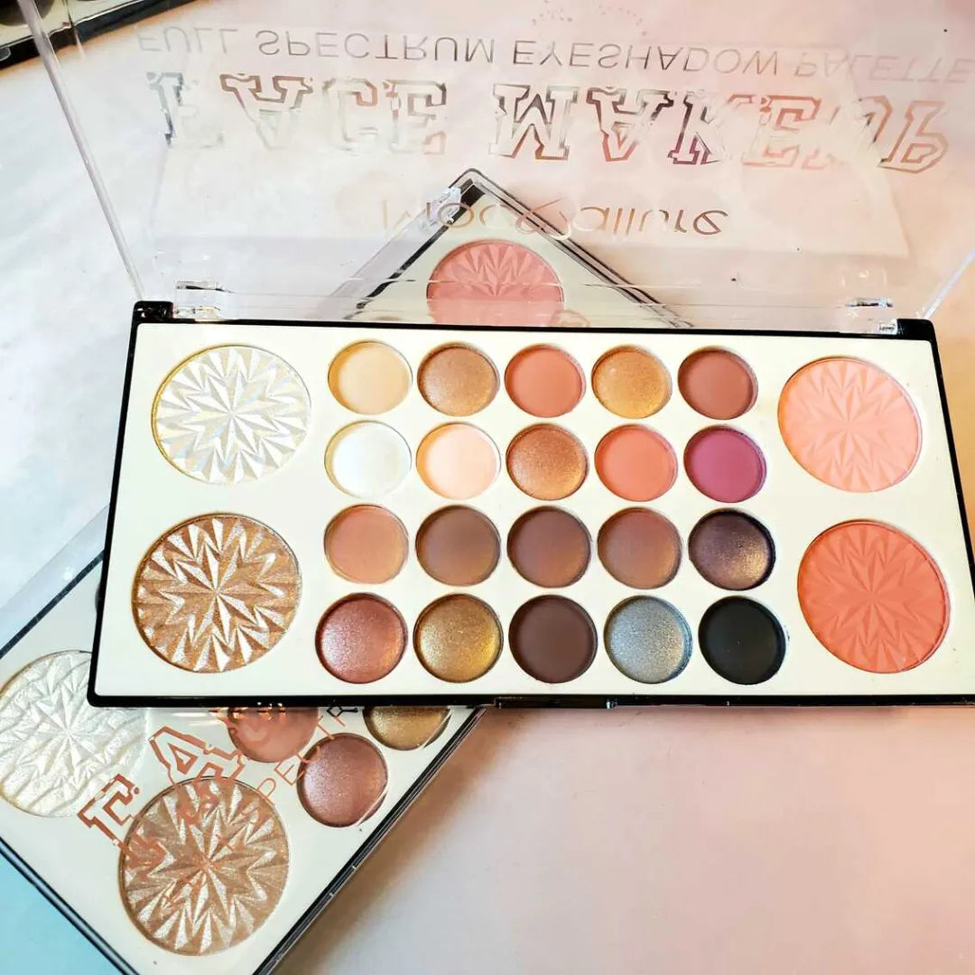 Mocallure Face Makeup Eyeshadow + Blusher + Highlighter Palette