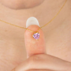 Stainless Steel Pink Heart Chain