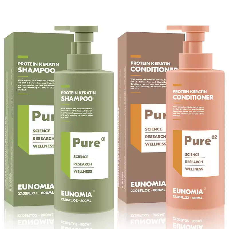 Eunomia Protein Sulphate Free Hair Shampoo + Conditioner 800ml