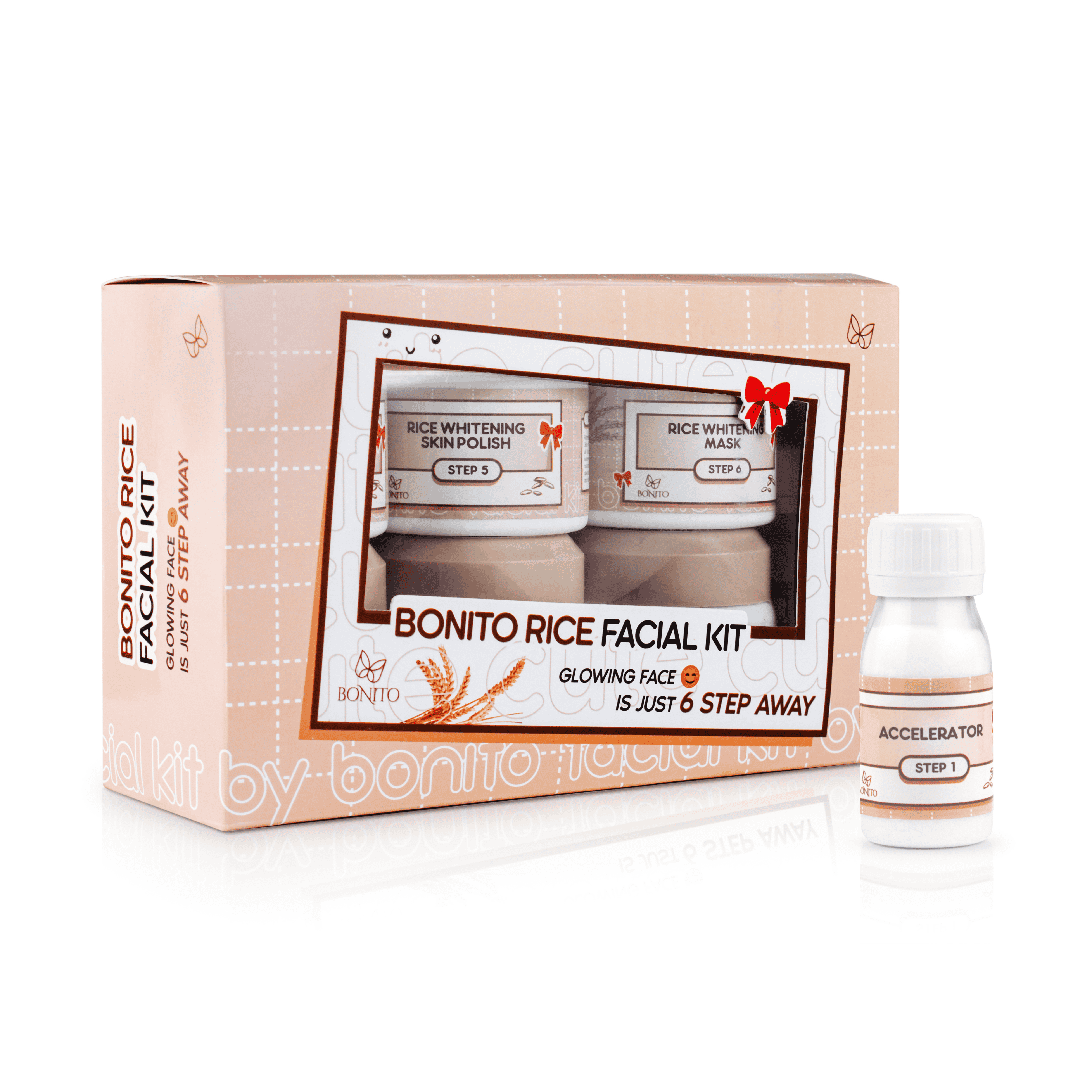 Bonito Rice Facial Kit, a 6-step skincare set
