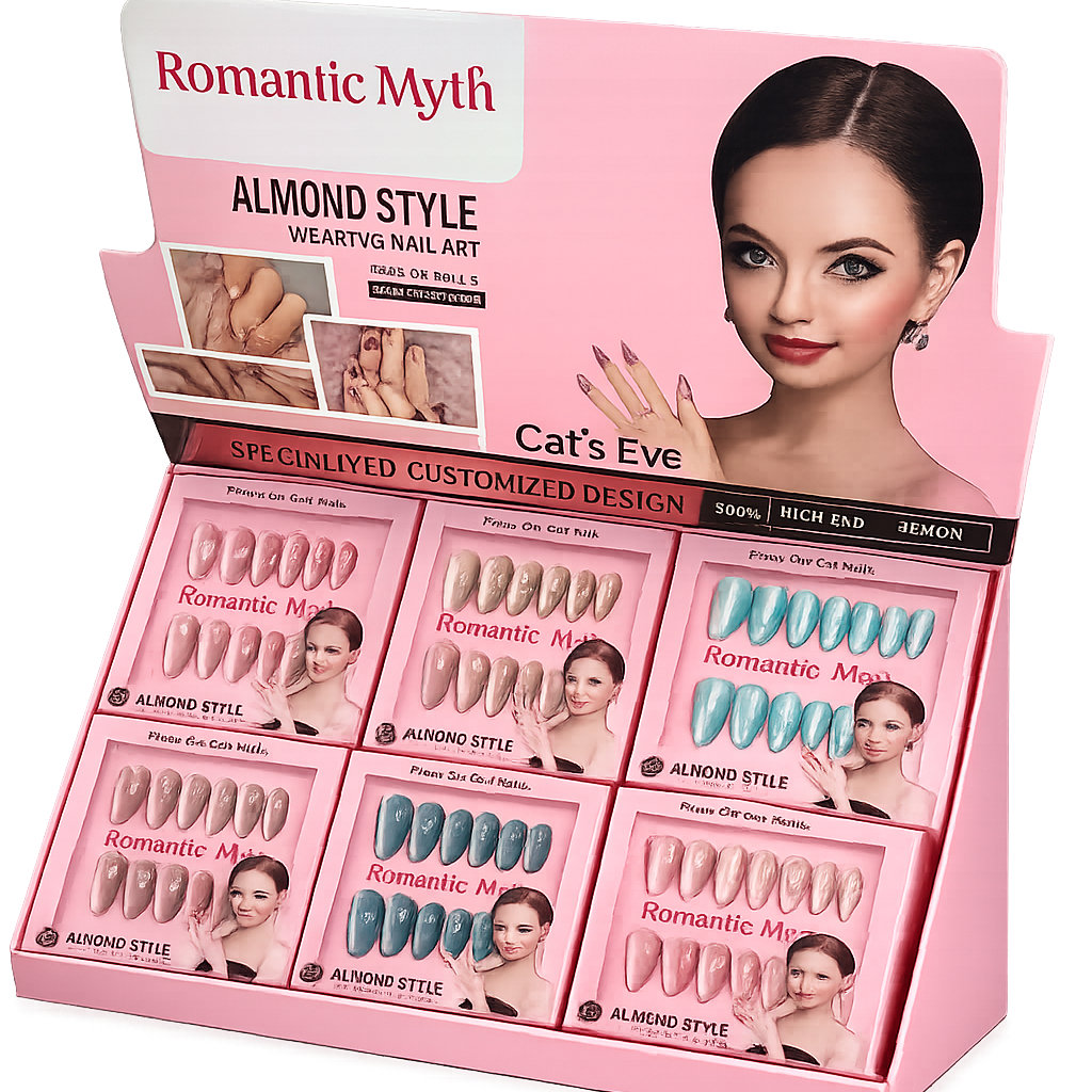Romantic Myth Almond Style Cat Eye Press-On Gel Nails