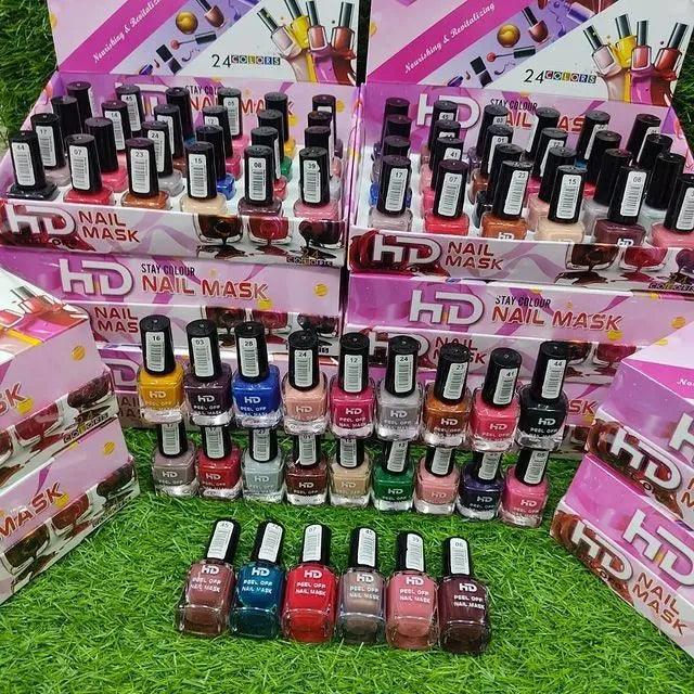 24 Pcs HD Peel off Nail Polish Box