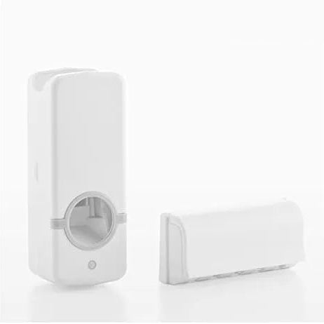 Toothpaste Dispenser + Five Toothbrush Holder Wall Mount Stand Bathtub Gear