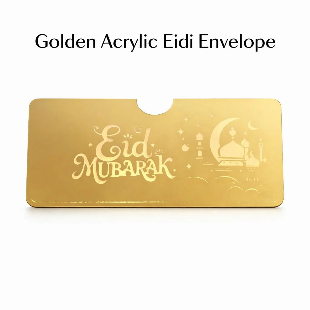 Golden  acrylic golden envelope