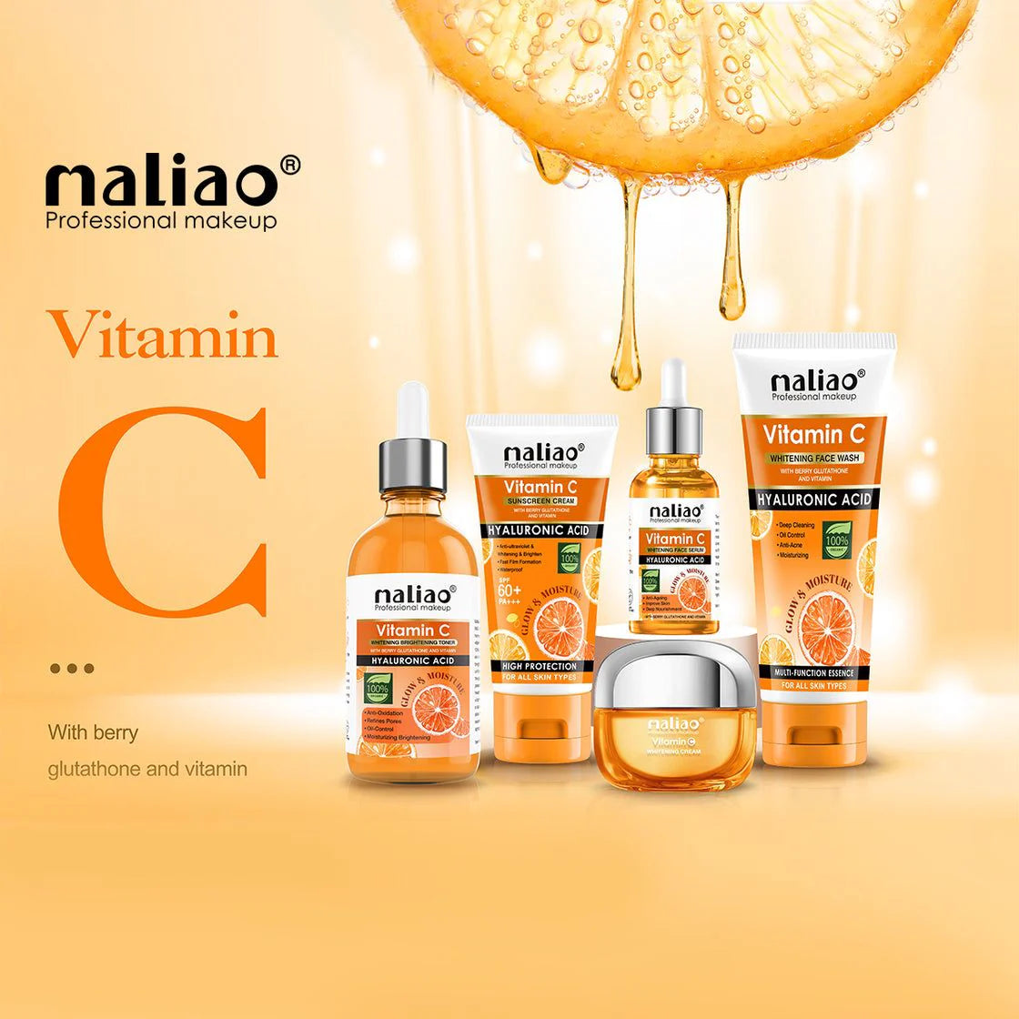 Maliao Organic Vitamin C Skin Care Set (5Pcs)