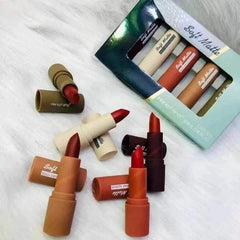 5Pcs Heng Fang Soft Matte Lipstick