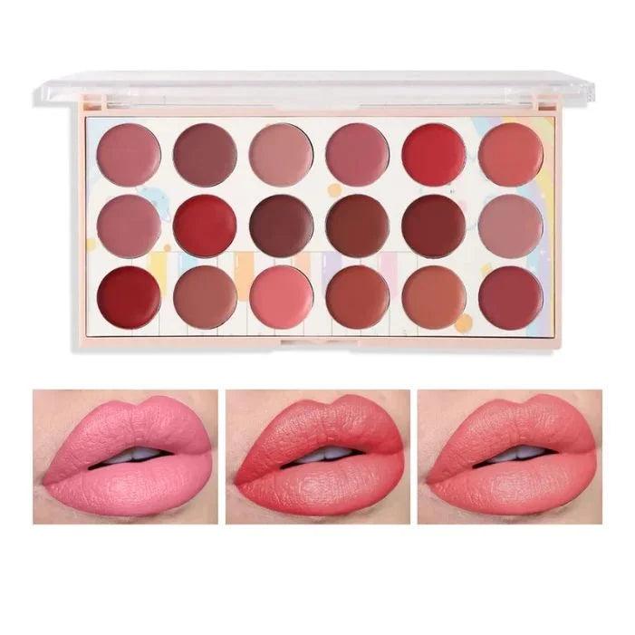 Miss Rose Lip Palette - 18 Colors