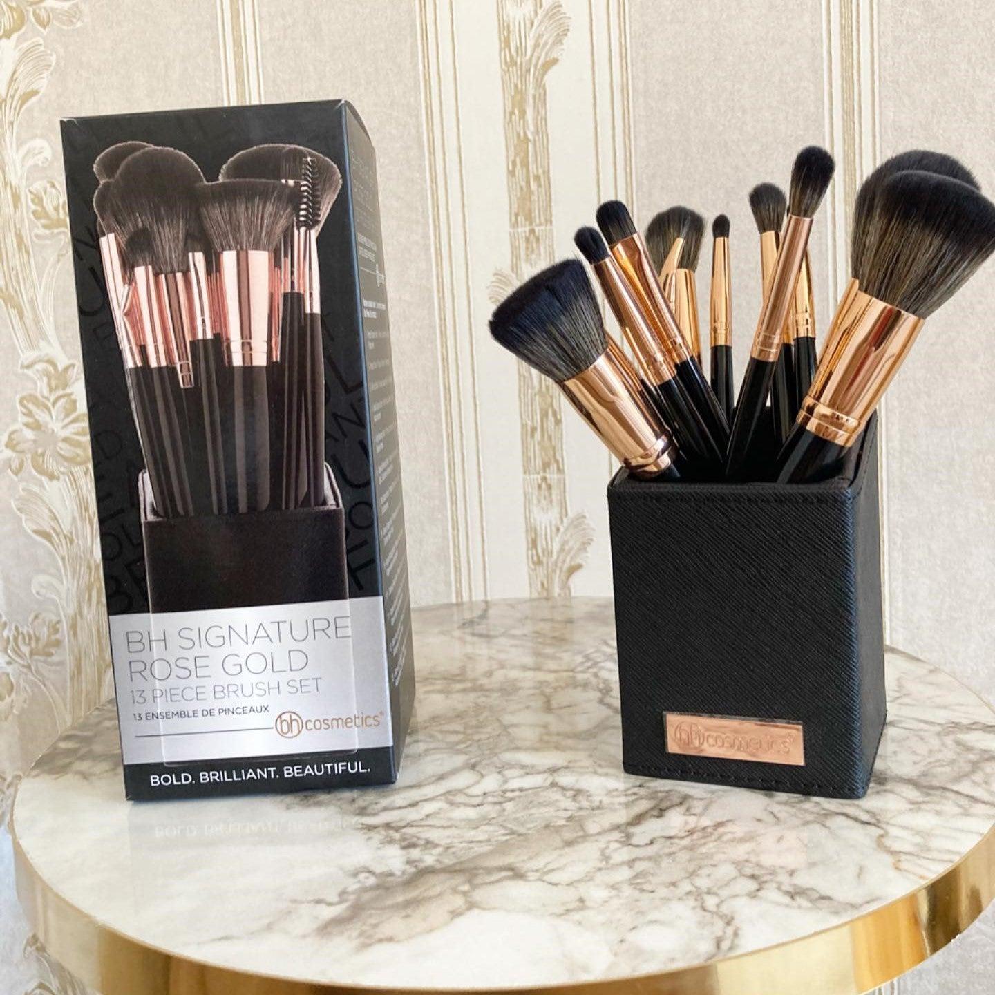 13 Pcs - BH Cosmetics Signature Rose Gold Brush Set