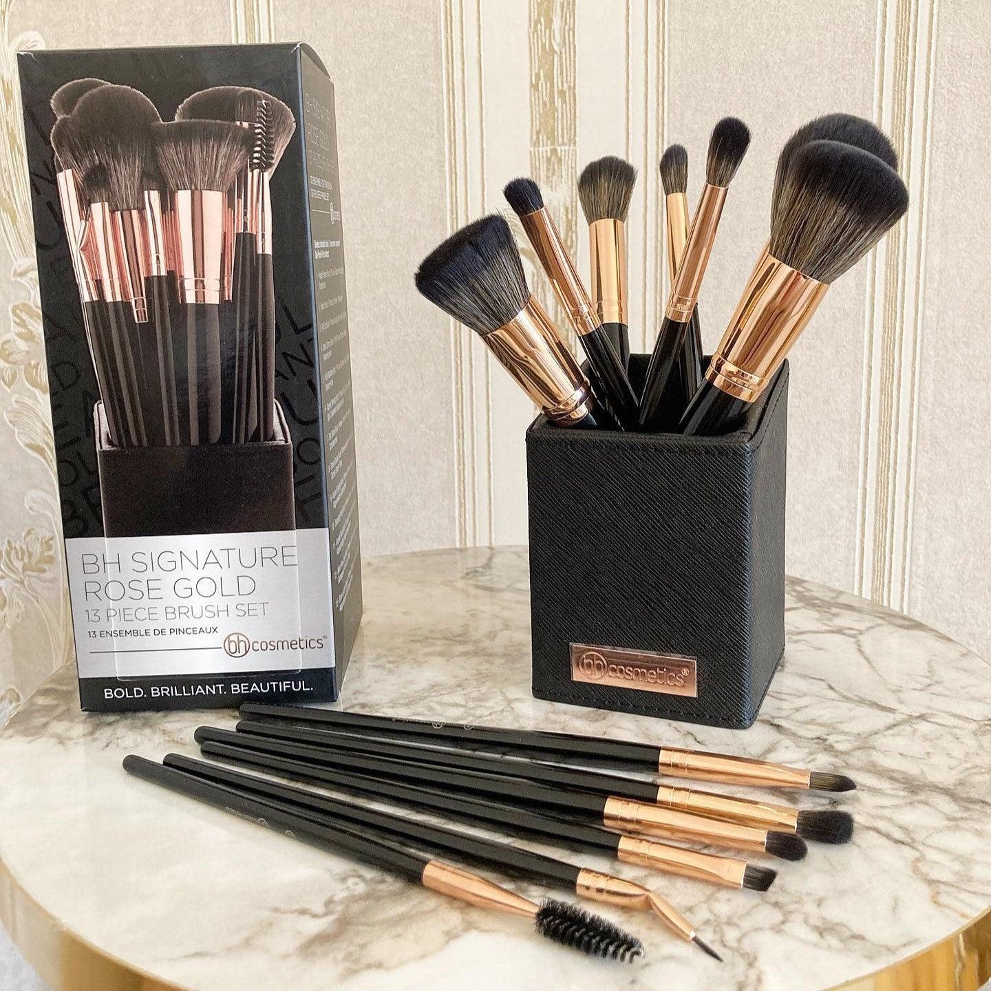 13 Pcs - BH Cosmetics Signature Rose Gold Brush Set
