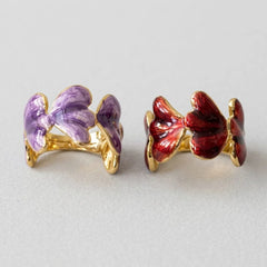 Swirl Enamel Petal Band Ring