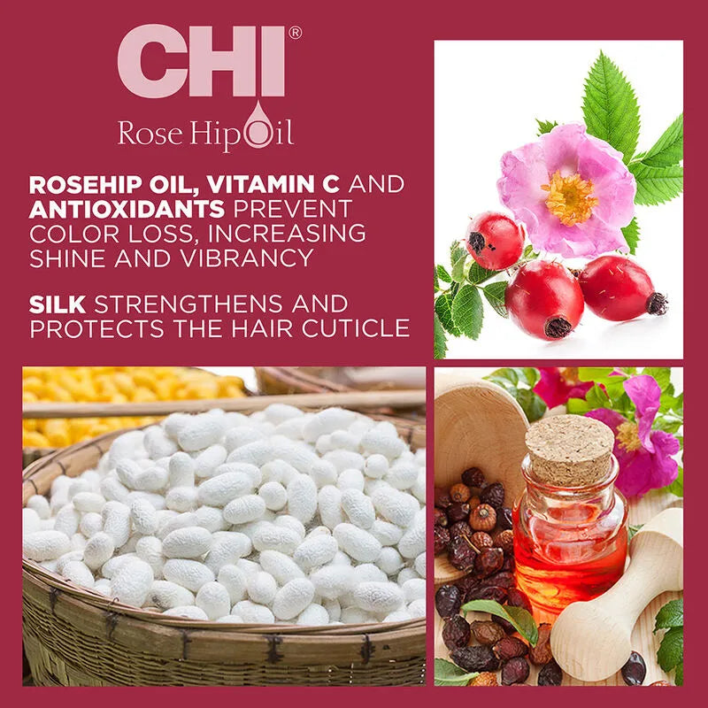 CHI Rosehip Oil Protecting Conditioner, Sulfate & Paraben Free, For Color-Treated Hair -  340ml