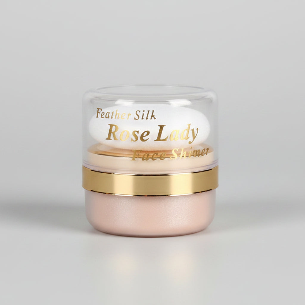 Feather Silk Rose Lady Face Shimmer Powder
