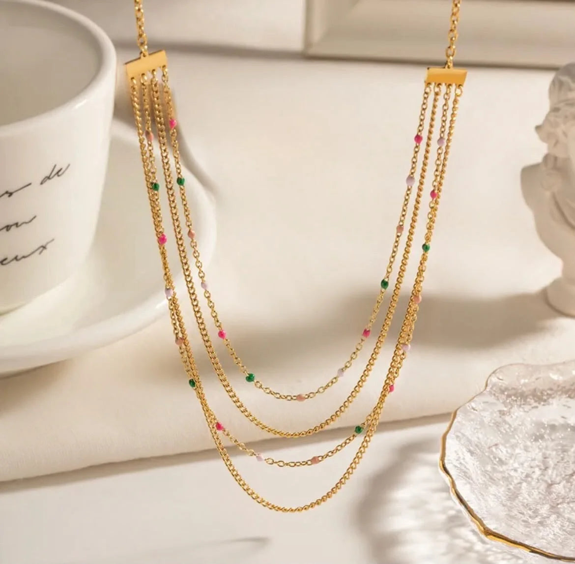 Stainless Steel multi-layered Necklace