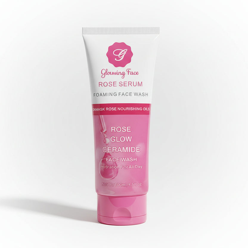 Glowing face rose serum foaming face wash - 100ml
