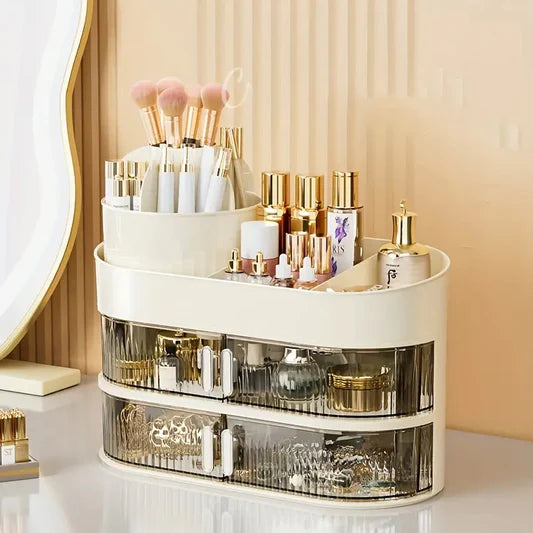 3-Layer Cosmetic Storage Organizer with Drawer