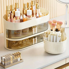 3-Layer Cosmetic Storage Organizer with Drawer