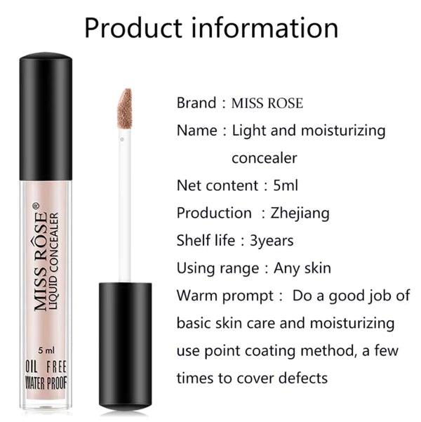 Miss Rose Oil Free Waterproof Liquid Concealer - 5ml