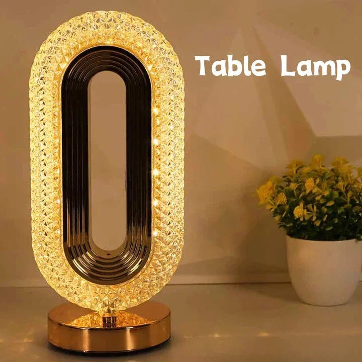 Crystal LED Usb charging touch Golden Lamp