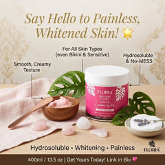 Floria Whitening Essence Painless Cream Wax - 400g