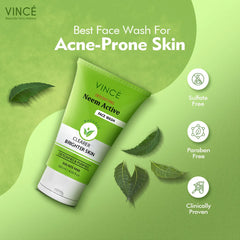 Vince Neem Active Face Wash - 120ml