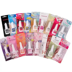 HUGPOP Professional Brush-On Nail Glue -12 Piece Set