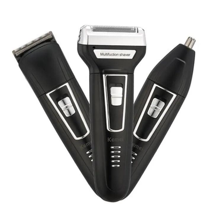 3 In 1 KEMEI KM-6332 Rechargeable Electric Shaver & Trimmer