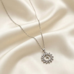 Silver Peacock Pendant Necklace - Each