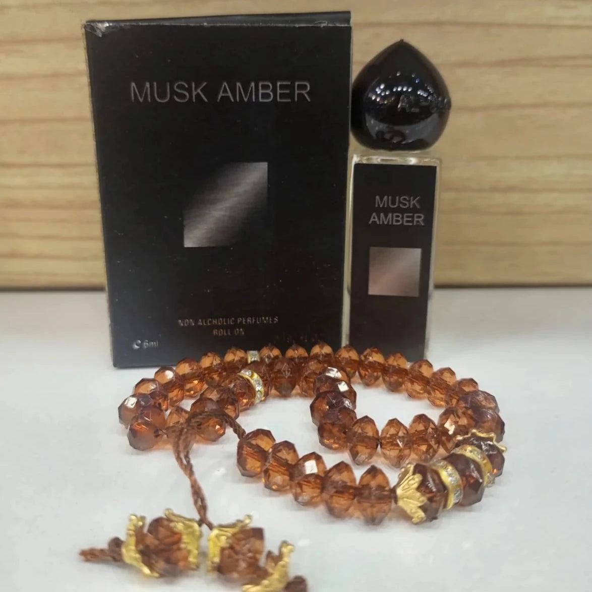 Musk Amber Attar with Tasbeeh - 6ml