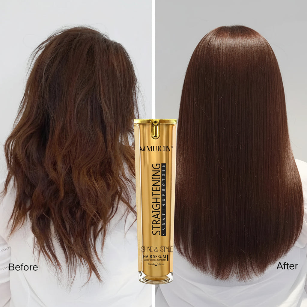 Muicin Gold Shine Style Hair Straightening Serum - 50ml