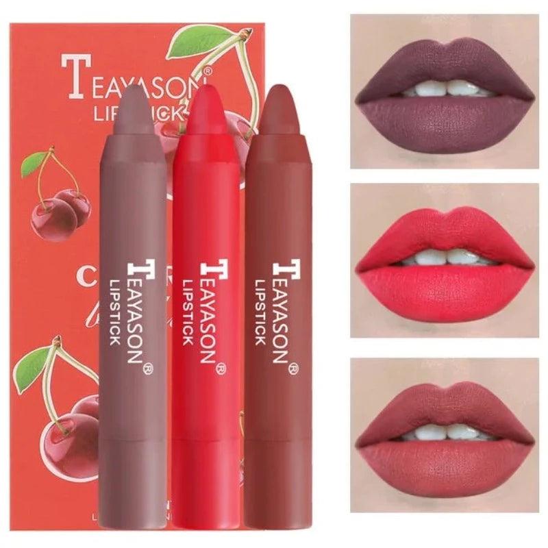 3pcs Teayason Velvet Matte Lipsticks Set