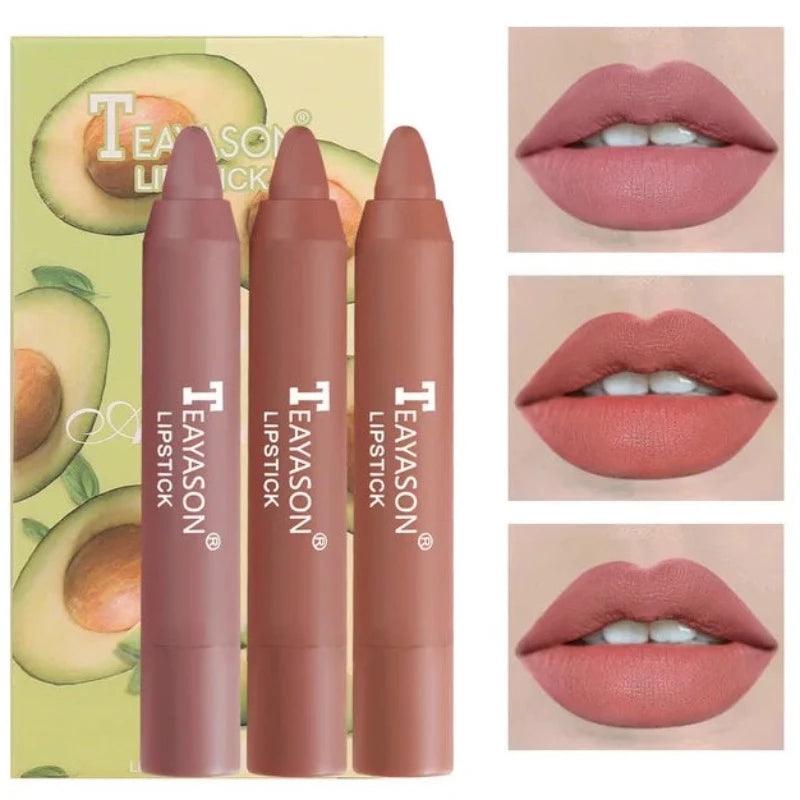 3pcs Teayason Velvet Matte Lipsticks Set