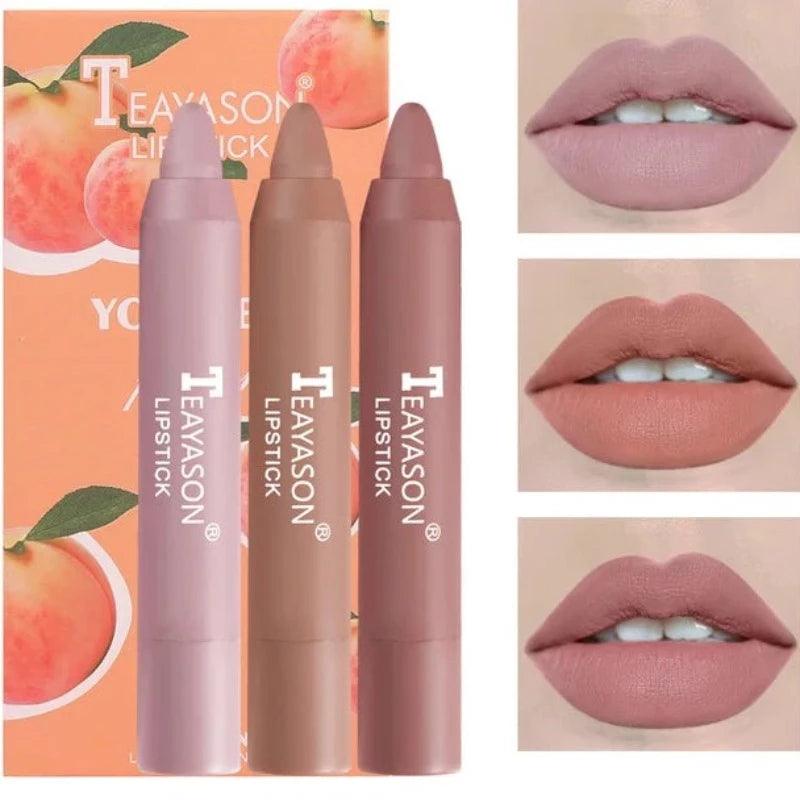 3pcs Teayason Velvet Matte Lipsticks Set