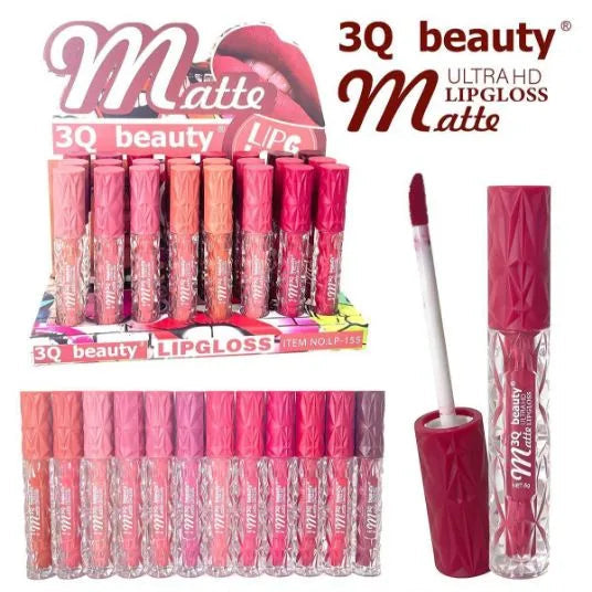 3Q Beauty Matte Lip Glosses 12 Pcs set