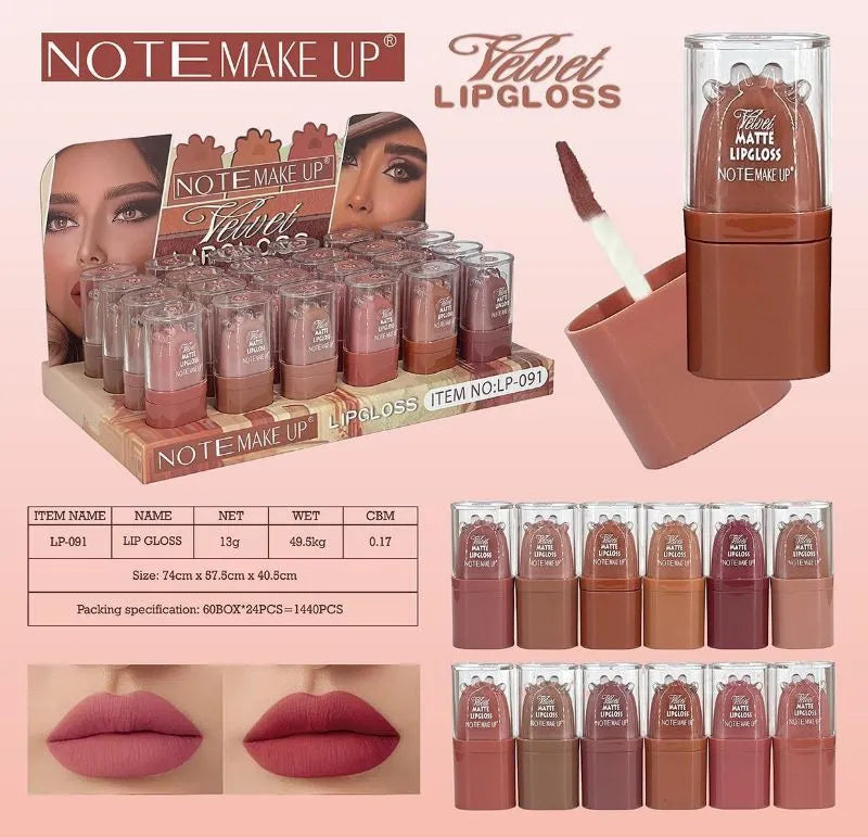 3Q Nude Lipgloss 12Pcs set