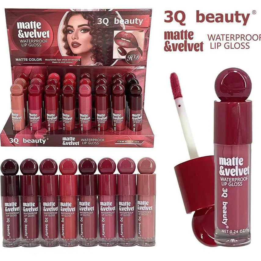 3Q beauty Matte & Velvet Waterproof lipgloss