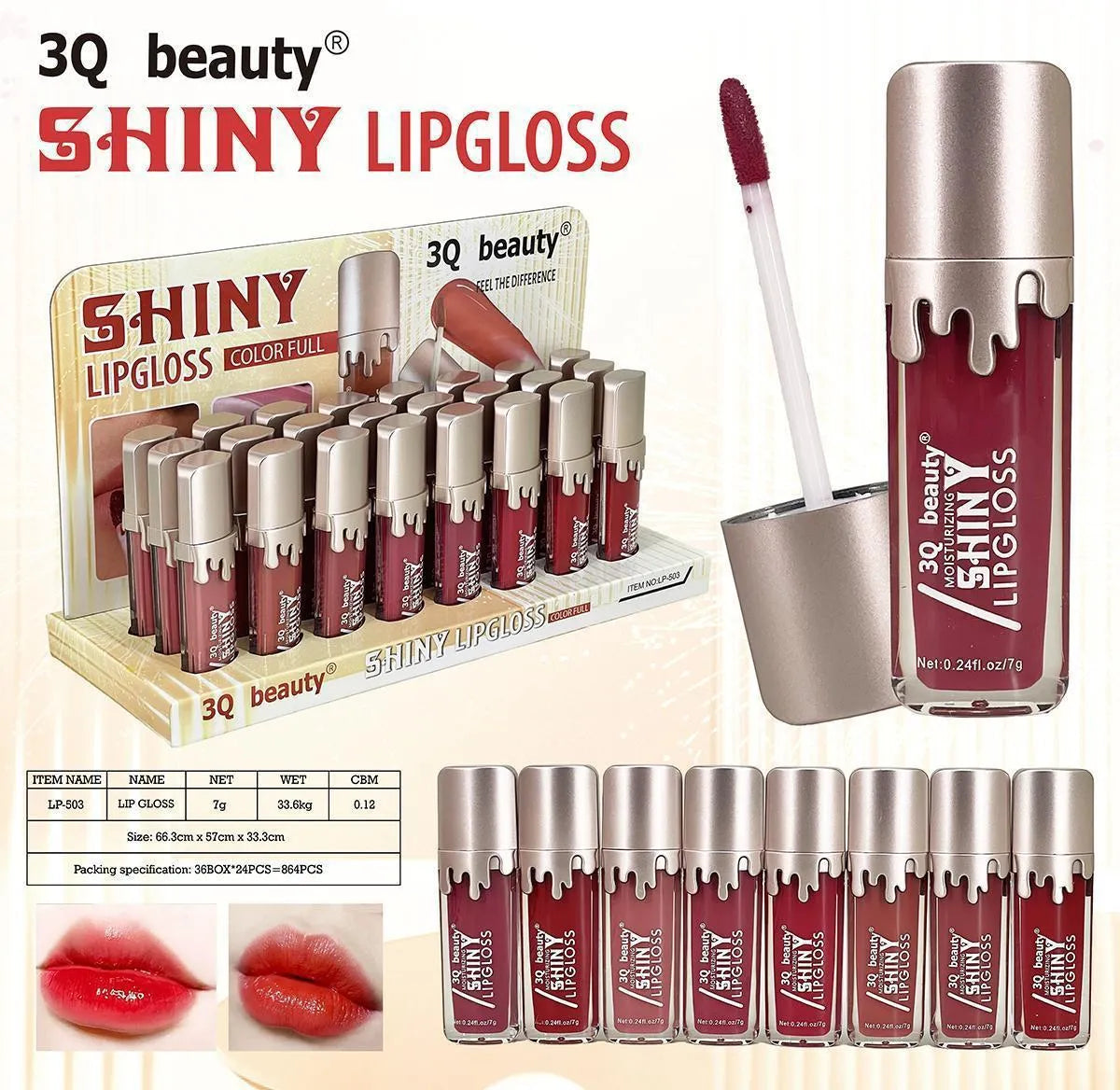3Q beauty Shiny lipgloss