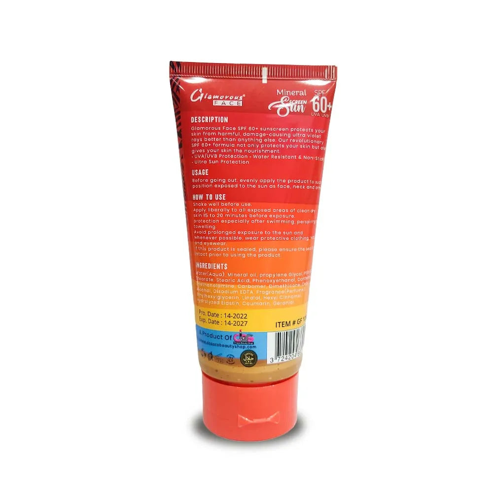 Glamorous Face Sunscreen Lotion , Sunblock SPF 60+ UVA UVB 150ml