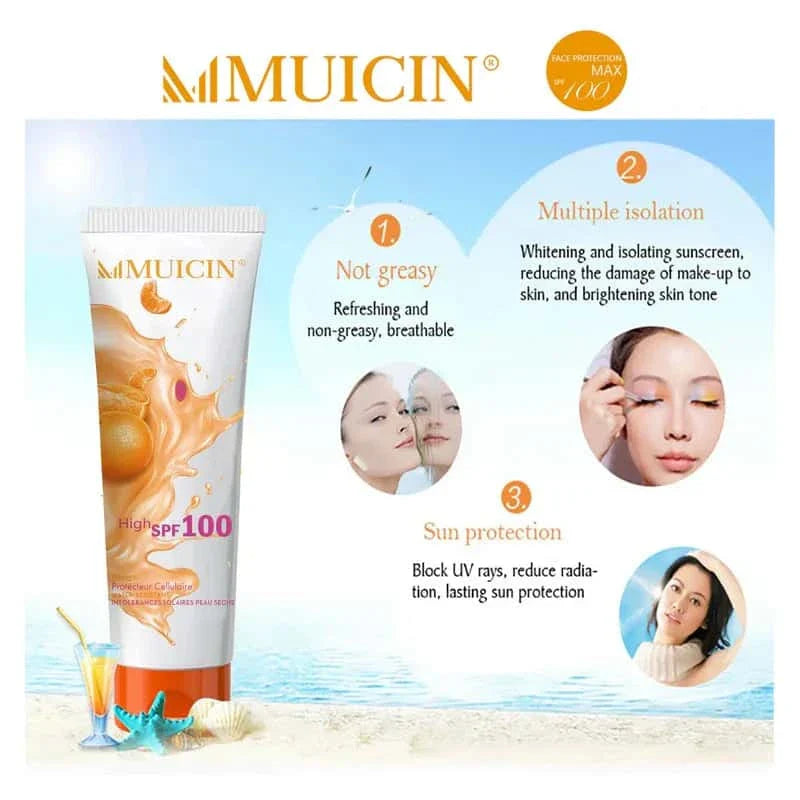 Muicin Broad Spectrum SPF-100 Sunblock – 40ml