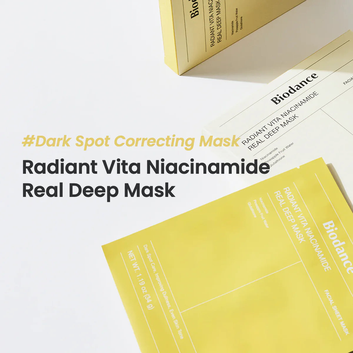 BIODANCE - Radiant Vita Niacinamide Real Deep Mask 34 g- Original