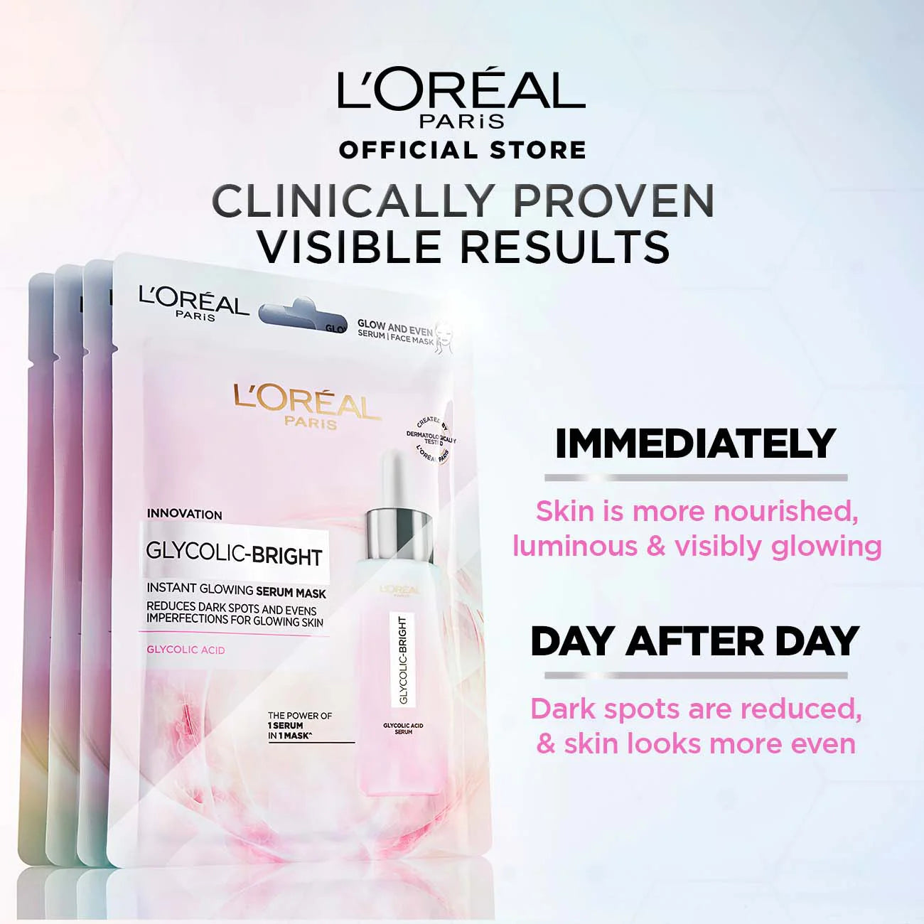 Loreal Paris Glycolic Bright Instant Glowing Serum Mask